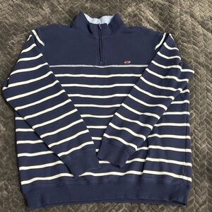 Vineyard Vines Navy Striped Men's Sweater Medium